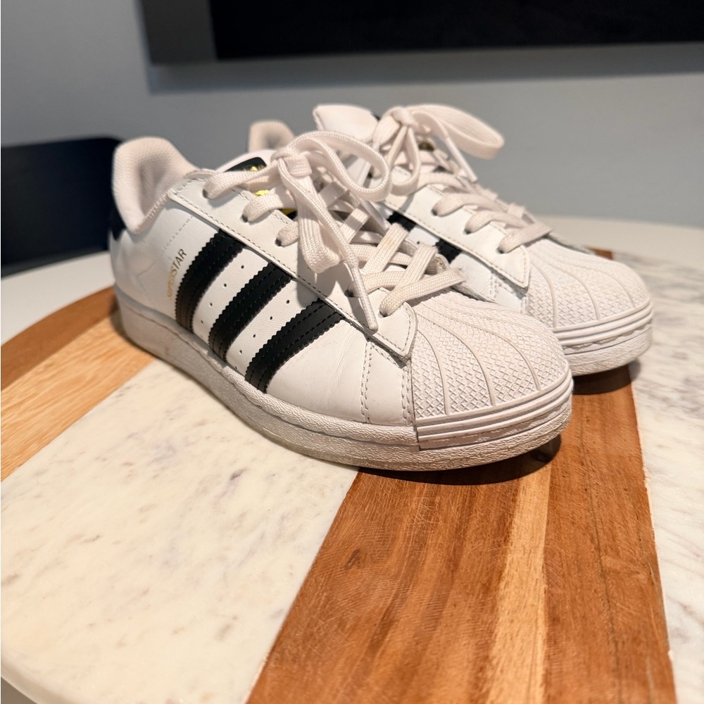 Adidas Superstar White with Black Stripes